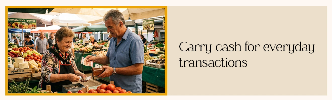 Carry Cash for Transactions