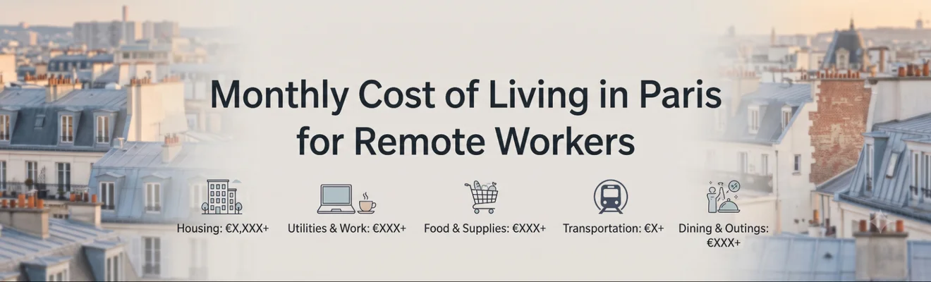 Monthly Cost of Living in Paris for Remote Workers